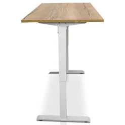 MRC EASY elektrisch ARBO zit-sta bureau - 140x80cm - wit - robuust eiken
