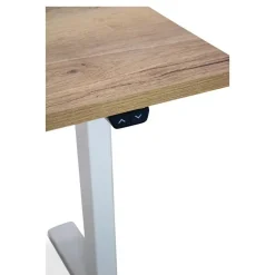 MRC EASY elektrisch ARBO zit-sta bureau - 140x80cm - wit - robuust eiken