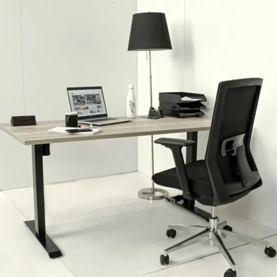 MRC EASY elektrisch ARBO zit-sta bureau - 140x80 cm - robuust eiken