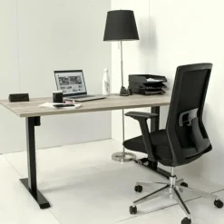 MRC EASY Set - Zit-sta bureau + bureaustoel - 140x80 - robuust eiken