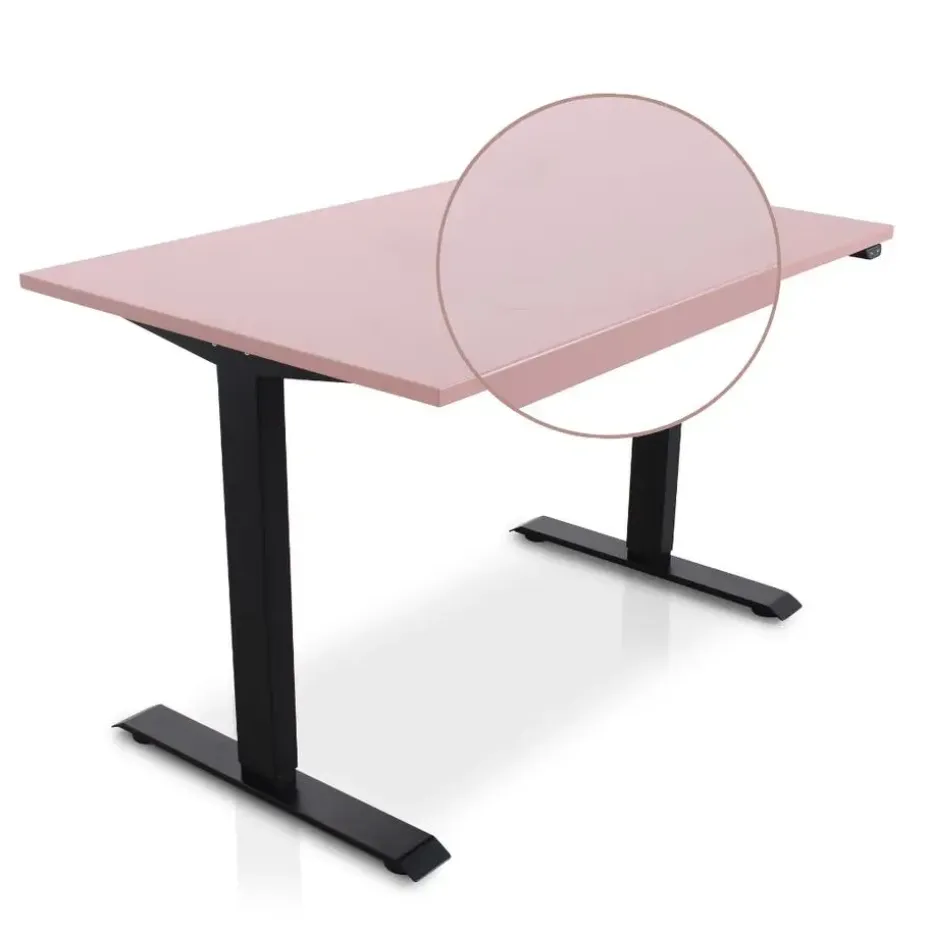 MRC EASY Zit-Sta Bureau – Elektrisch Verstelbaar – 140x80 cm – Blad Dusty Rose