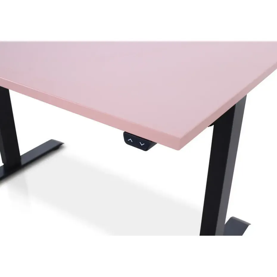 MRC EASY Zit-Sta Bureau – Elektrisch Verstelbaar – 140x80 cm – Blad Dusty Rose