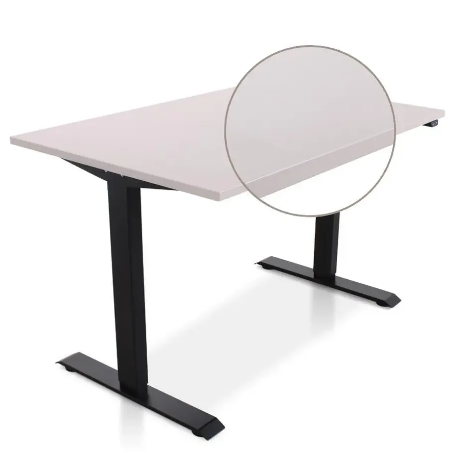 MRC EASY Zit-Sta Bureau – Elektrisch Verstelbaar – 140x80 cm – Blad Sand Grey