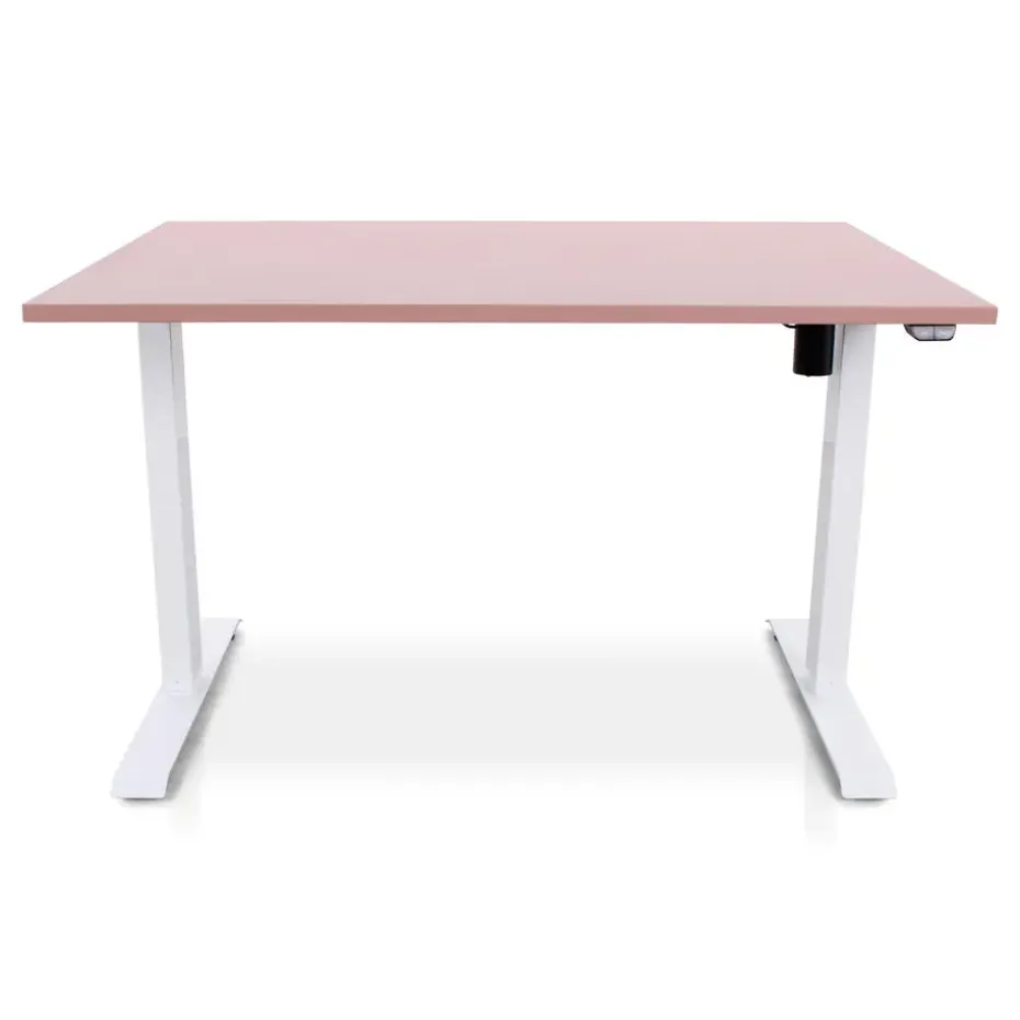 MRC EASY Zit-Sta Bureau – Elektrisch Verstelbaar – 140x80 cm – Blad Dusty Rose