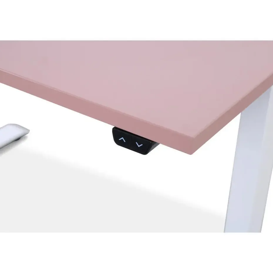 MRC EASY Zit-Sta Bureau – Elektrisch Verstelbaar – 140x80 cm – Blad Dusty Rose