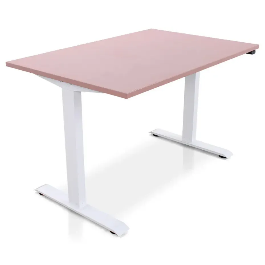 MRC EASY Zit-Sta Bureau – Elektrisch Verstelbaar – 140x80 cm – Blad Dusty Rose