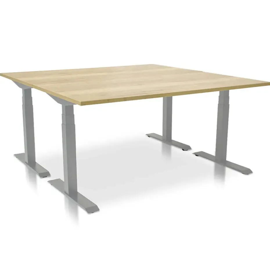 MRC PRO elektrisch ARBO zit-sta bureau - 140x80 cm robuust eiken