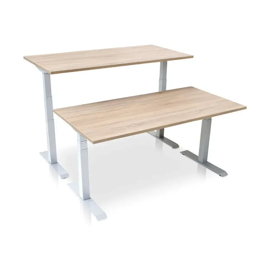 MRC PRO elektrisch ARBO zit-sta bureau - 140x80 cm - midden eiken