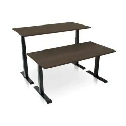 MRC PRO elektrisch ARBO zit-sta bureau - 180x80 cm - bruin eiken