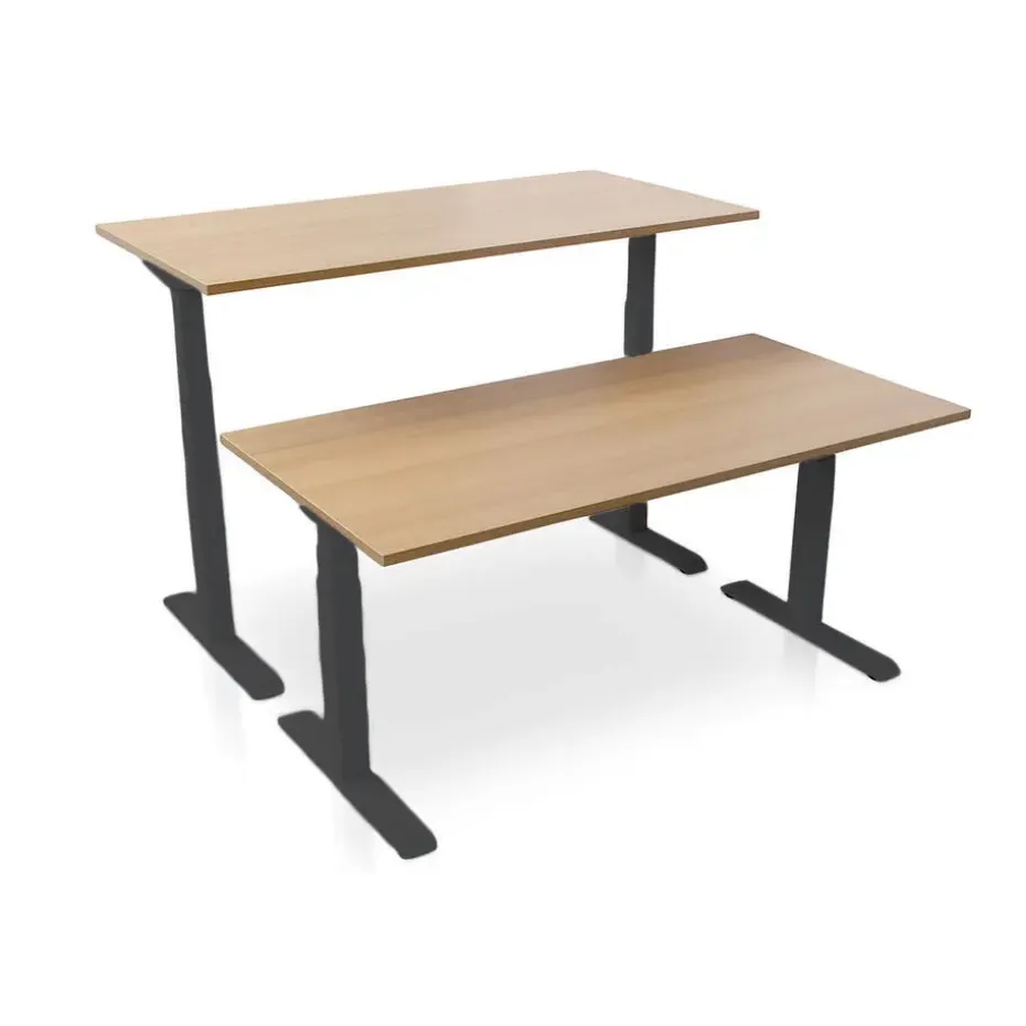 MRC PRO elektrisch ARBO zit-sta bureau - 160x80 cm - havanna