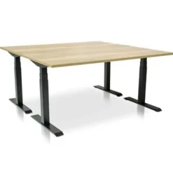 MRC PRO elektrisch ARBO zit-sta bureau - 140x80 cm robuust eiken