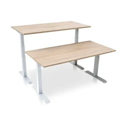 MRC PRO elektrisch ARBO zit-sta bureau - 160x80 cm - midden eiken