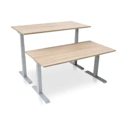 MRC PRO elektrisch ARBO zit-sta bureau - 140x80 cm - midden eiken