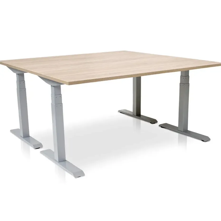 MRC PRO elektrisch ARBO zit-sta bureau - 140x80 cm - midden eiken
