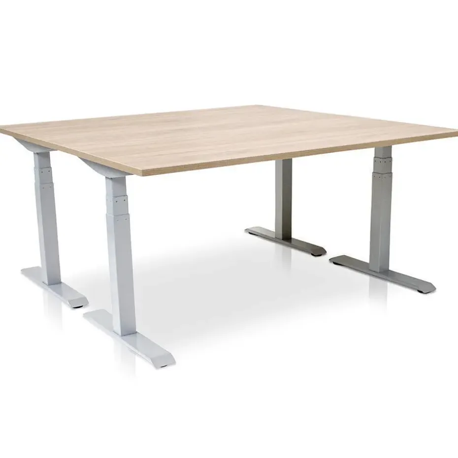MRC PRO elektrisch ARBO zit-sta bureau - 120x80 cm - midden eiken