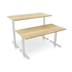 MRC PRO elektrisch ARBO zit-sta bureau - 180x80 cm robuust eiken