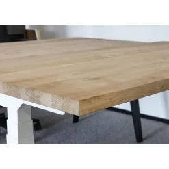 MRC PRO Solid zit-sta bureau massief eiken blad 120x80 zwart NEN-EN527
