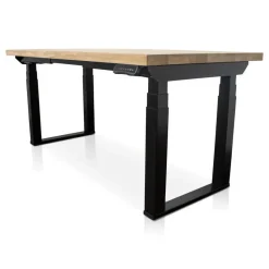MRC PRO Solid zit-sta bureau massief eiken blad 180x90 zwart NEN-EN527