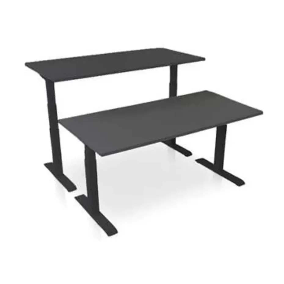 MRC PRO-L 2.0 elektrisch ARBO zit-sta bureau - 120x80 - zwart eiken