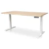 MRC Zit-sta bureau massief boomstam blad 180x90 wit frame NEN-EN 527