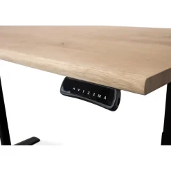 MRC Zit-sta bureau massief boomstam blad 180x90 zwart frame NEN-EN 527
