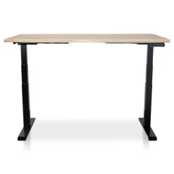 MRC Zit-sta bureau massief boomstamblad 120x80 zwart frame NEN-EN 527