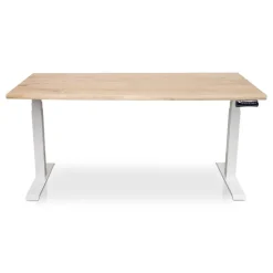 MRC Zit-sta bureau massief boomstam blad 120x80 wit frame NEN-EN 527
