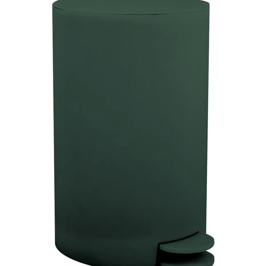 MSV kleine Pedaalemmer - kunststof - donkergroen - 3L - 27 cm