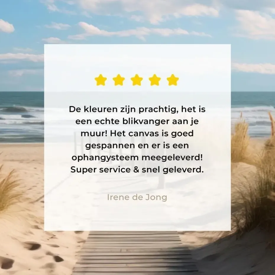 MuchoWow Canvas Schilderij 90x60cm Raam Zee Kust Natuur