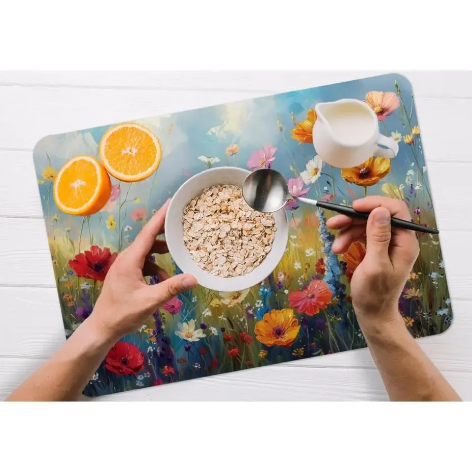 MuchoWow Placemat (6stuks) 45x30cm Bloemen Natuur Botanisch