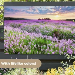 MuchoWow Tuinposter 180x120cm Bloemen Lavendel Paars Lucht