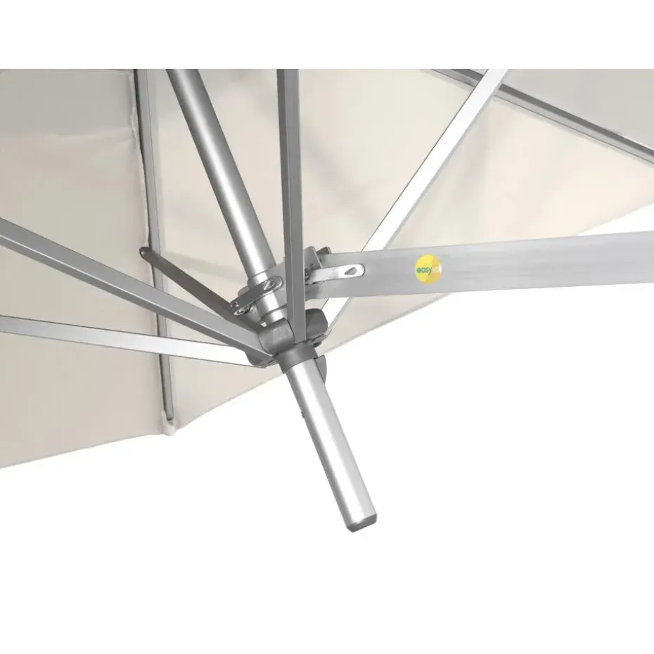 Muurparasol Vierkant - 200x200cm - met muurbevestiging - Ecru - Gebroken wit