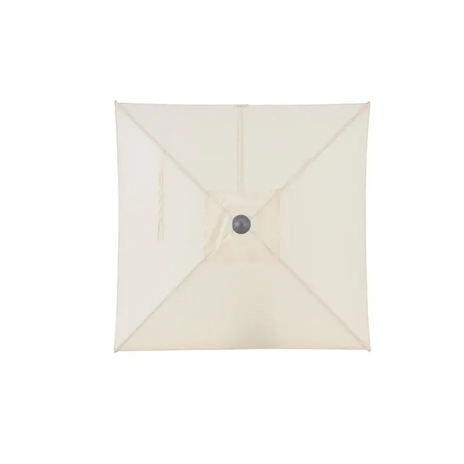 Muurparasol Vierkant - 200x200cm - met muurbevestiging - Ecru - Gebroken wit