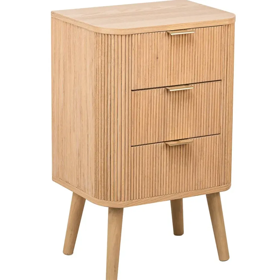 Nachtkastje met 3 laden van natuurlijk hout