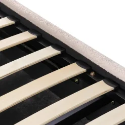 NANTERRE - Bed met opbergruimte - Beige - 140 x 200 cm - Bouclé