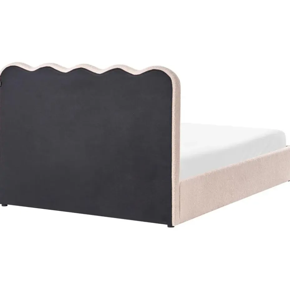 NANTERRE - Bed met opbergruimte - Beige - 140 x 200 cm - Bouclé