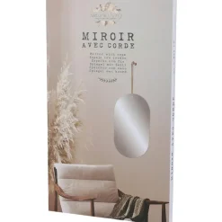 Natural Living spiegel - ovaal - jute touw - L36 x B61 cm