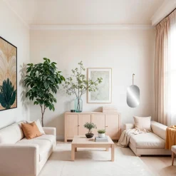 Natural Living spiegel - ovaal - jute touw - L36 x B61 cm