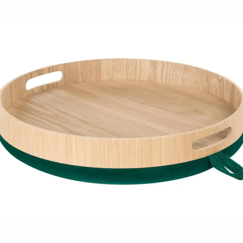NEELY - Hocker met opbergruimte - Smaragdgroen - Fluweel
