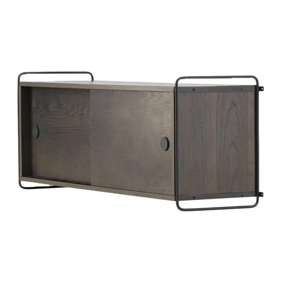 Nest living Marcus Hangende Houten Wandkast Walnoot - 122 x 35 cm