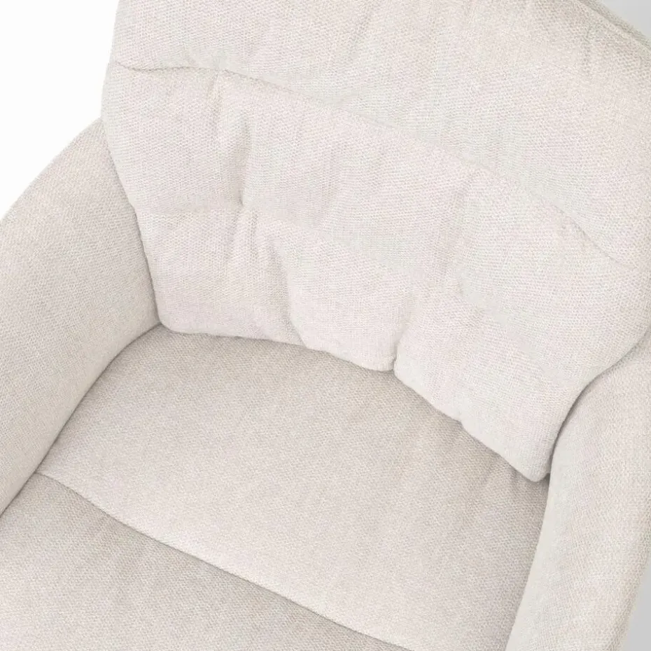 Nolon Nout-Mia Bureaustoel Beige - met Armleuning - Wit