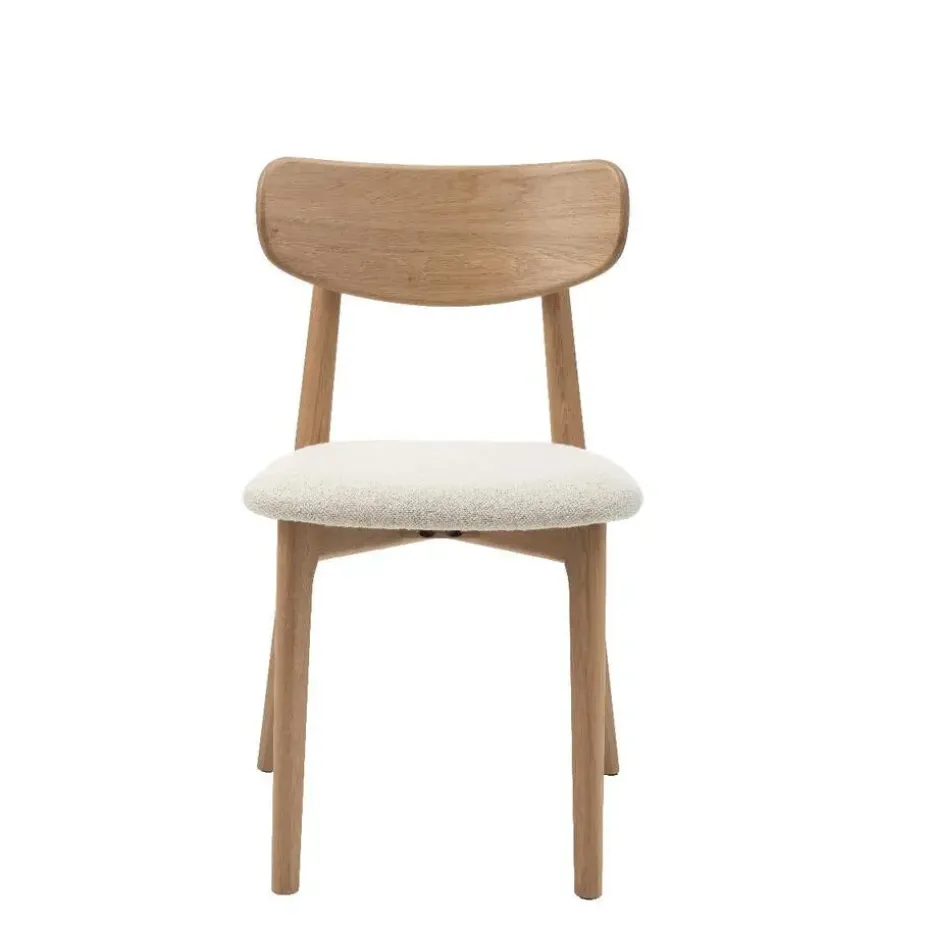 Nordic Home - Elim eetkamerstoel bouclé - naturel