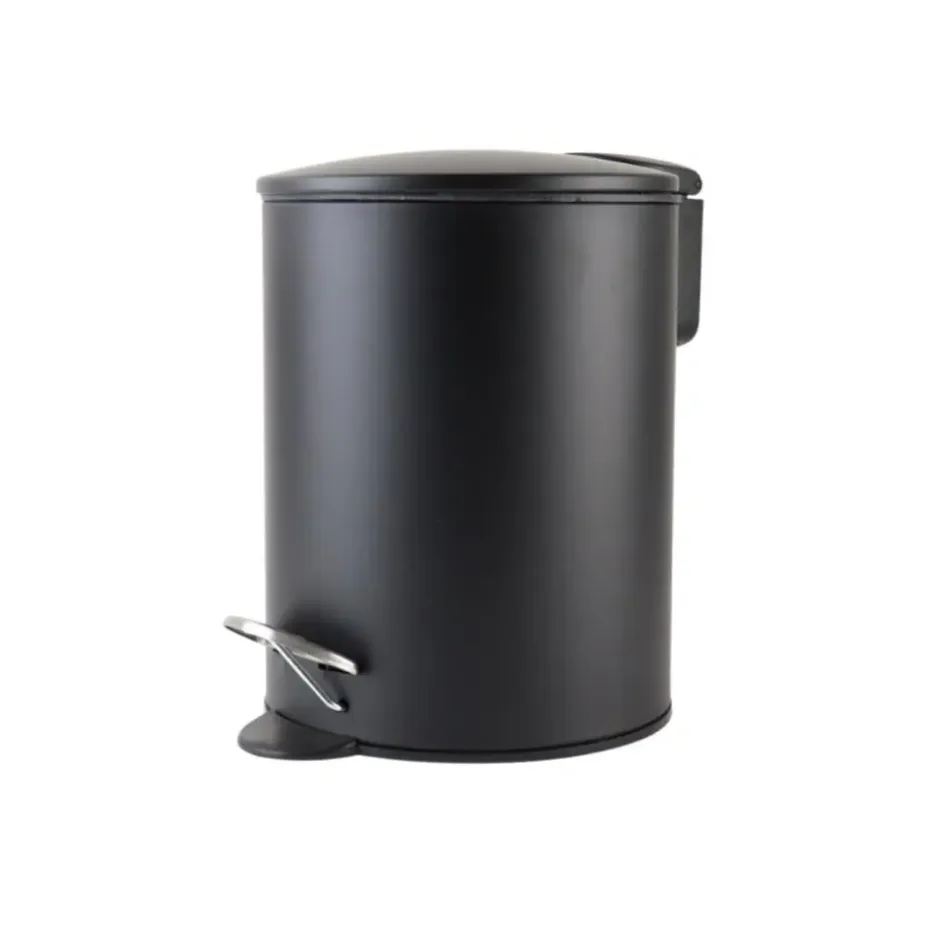 Nordix Pedaalemmer 3 Liter Badkamer Toilet Zwart Metaal