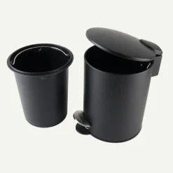Nordix Pedaalemmer 3 Liter Badkamer Toilet Zwart Metaal