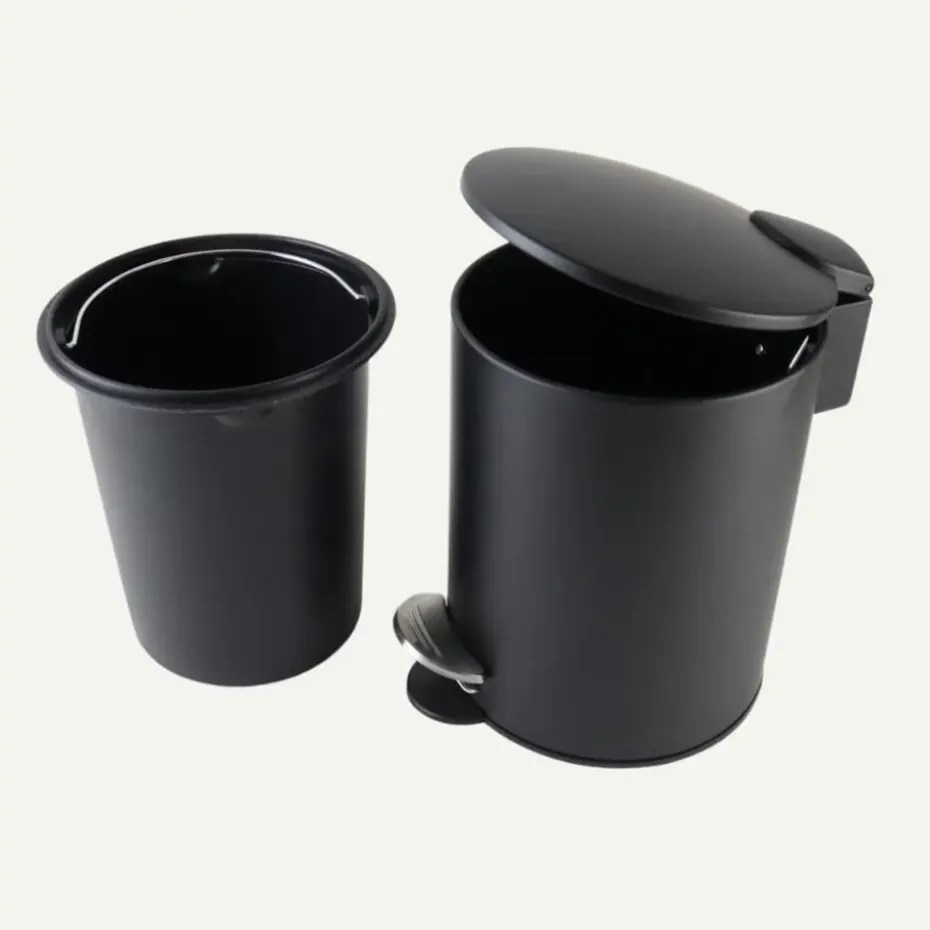 Nordix Pedaalemmer 3 Liter Badkamer Toilet Zwart Metaal