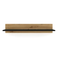 NUKA G wandplank 100 cm artisan eiken zwart mat