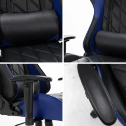 Ocazi Nevada Gaming stoel - Bureaustoel - Zwart/Blauw