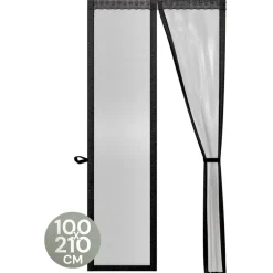 O'DADDY Deurgordijn Deluxe FIBER - Magnetisch Vliegengordijn 100x210 Zwart