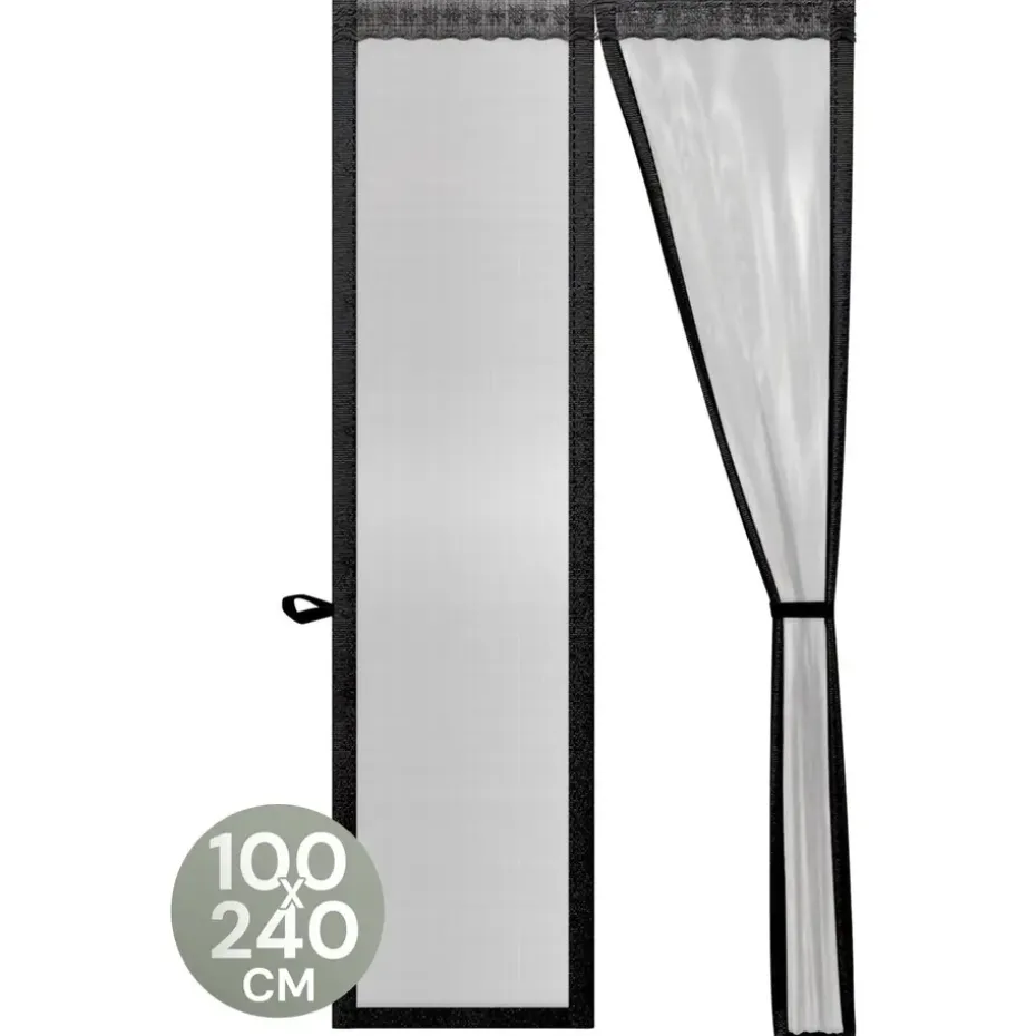 O'DADDY Deurgordijn Deluxe FIBER - Magnetisch Vliegengordijn 100x240 Zwart