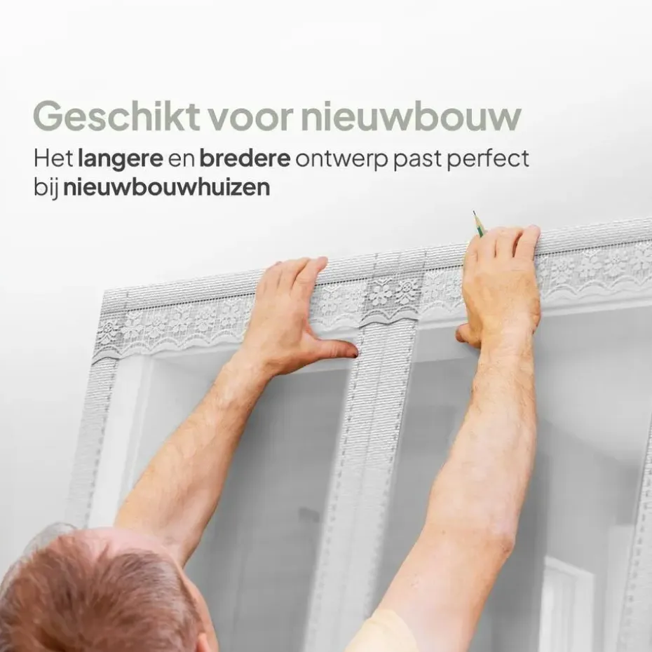 O'DADDY Deurgordijn Deluxe FIBER 150x260 - Magnetisch Vliegengordijn Wit